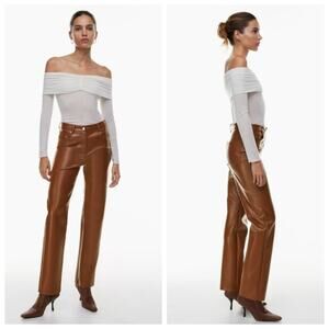 Aritzia Wilfred Soft Vegan Leather High Waisted Pants
